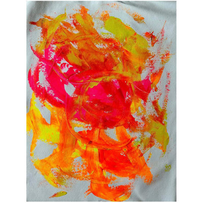 Peinture abstraite acrylique sur toile par Charulata Sridhar - Art mural texturé contemporain pour décoration intérieure moderne Boho
