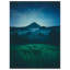 «Grass Field Night Print», art mural paysage au clair de lune, affiche sur toile «ciel étoilé», œuvre d'art de la nature du ciel étoilé - décor de scène extérieure paisible-87825920-87825928