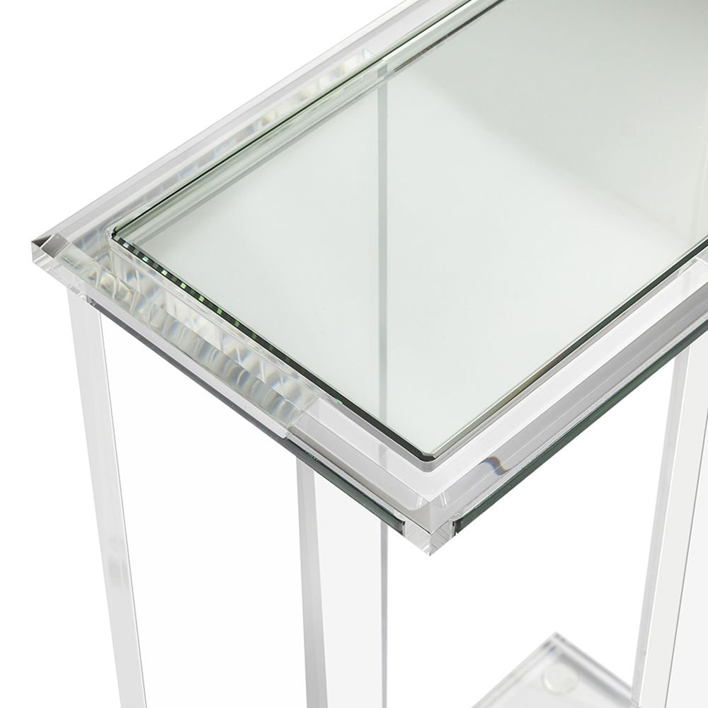 Interlude Mercer Glass Top Frame End Table | Perigold