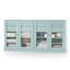 100% Solid Wood 64" Sideboard with Frosted Glass Doors, 4-Drawers-1516372852