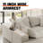 Boneless 162" Wide U-Shaped Chenille Modular Sectional Sofa With 6 Pillows-278439976