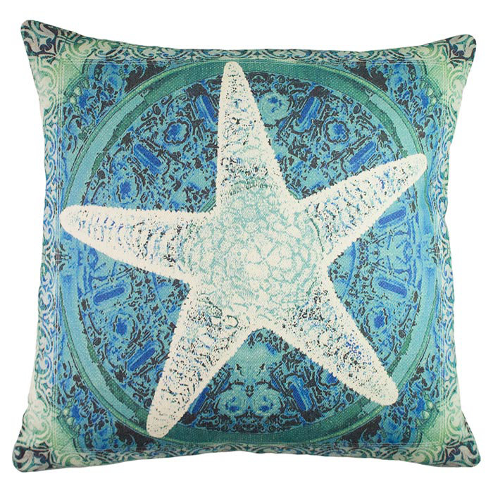 Housse de coussin en coton tidepool/insert, 16 po x 1 po