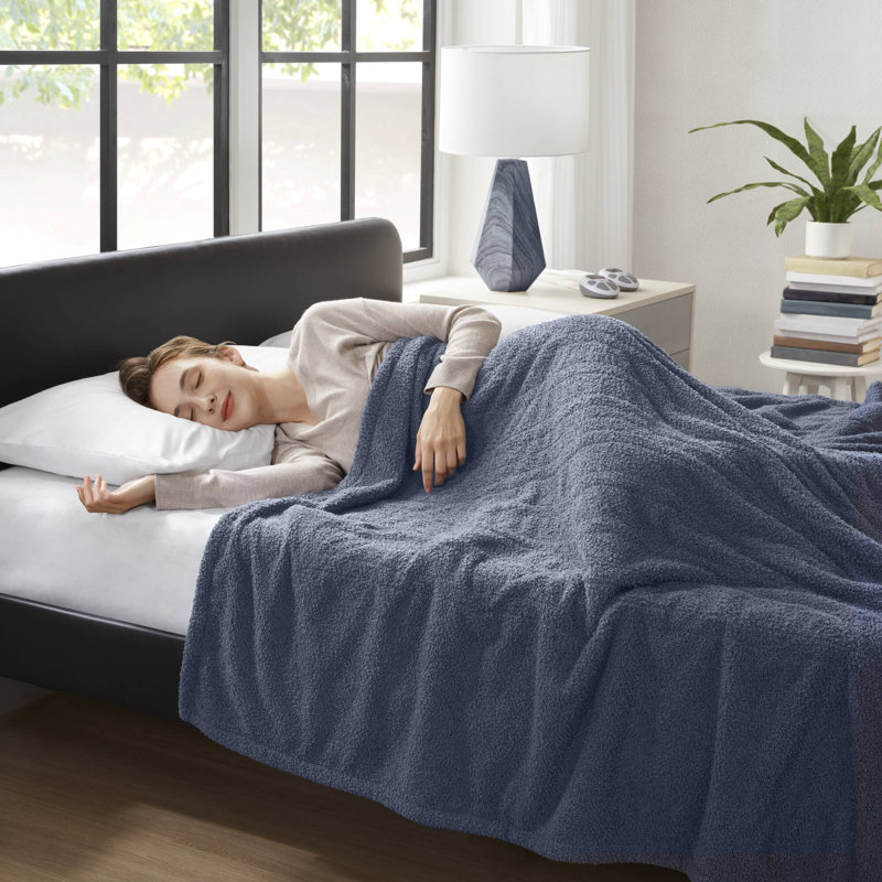 Couverture chauffante Dream, Bleu marine, Double