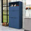 Armoire de cuisine polyvalente avec tablette réglable, poste de travail pliable et station de charge intégrée-292745661