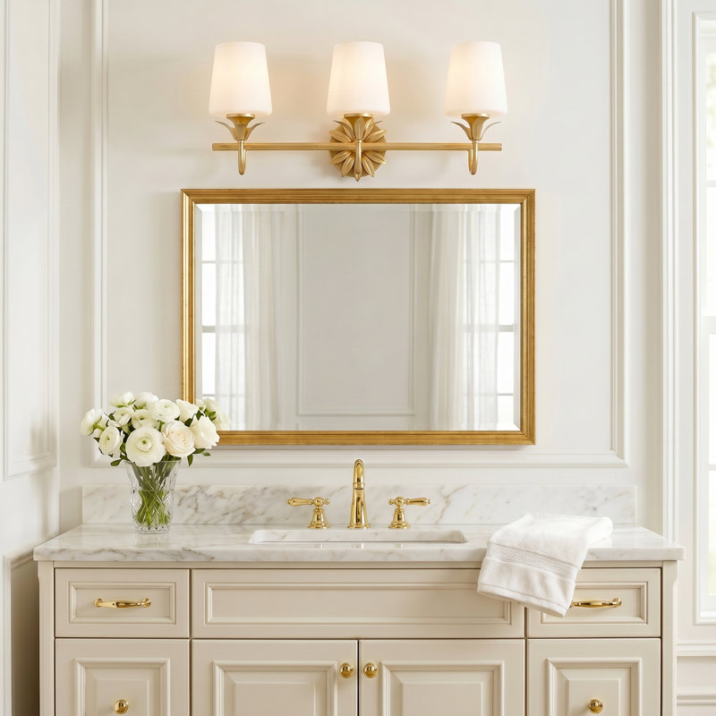 Dorothea 3-Light Gold Leaf Vanity Light