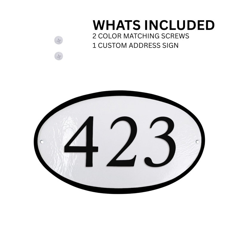 Ferris 1-Line Wall Address Plaque, Chocolate / Gold