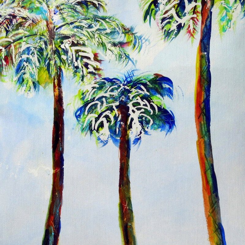  Housse et insert de coussin d'extérieur carré Palm Trees, 18 po x 18 po