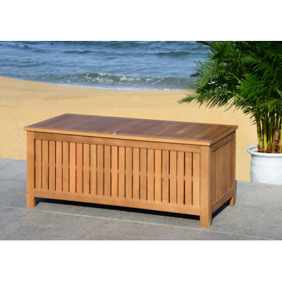 Abri Solid Eucalyptus Wood Deck Box