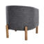 Modern Grey Seat Chair, Plywood Frame & Solid Wood Comfortable Living Room