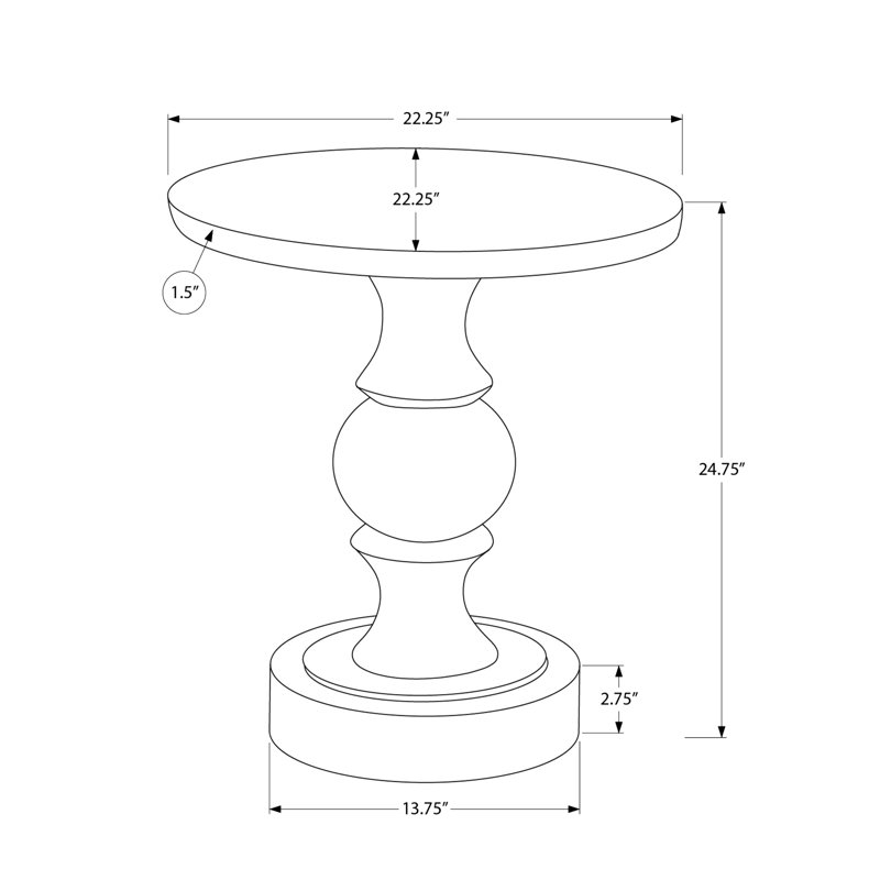 Outdoor Side Table , 22.12 " W 22.4 " D