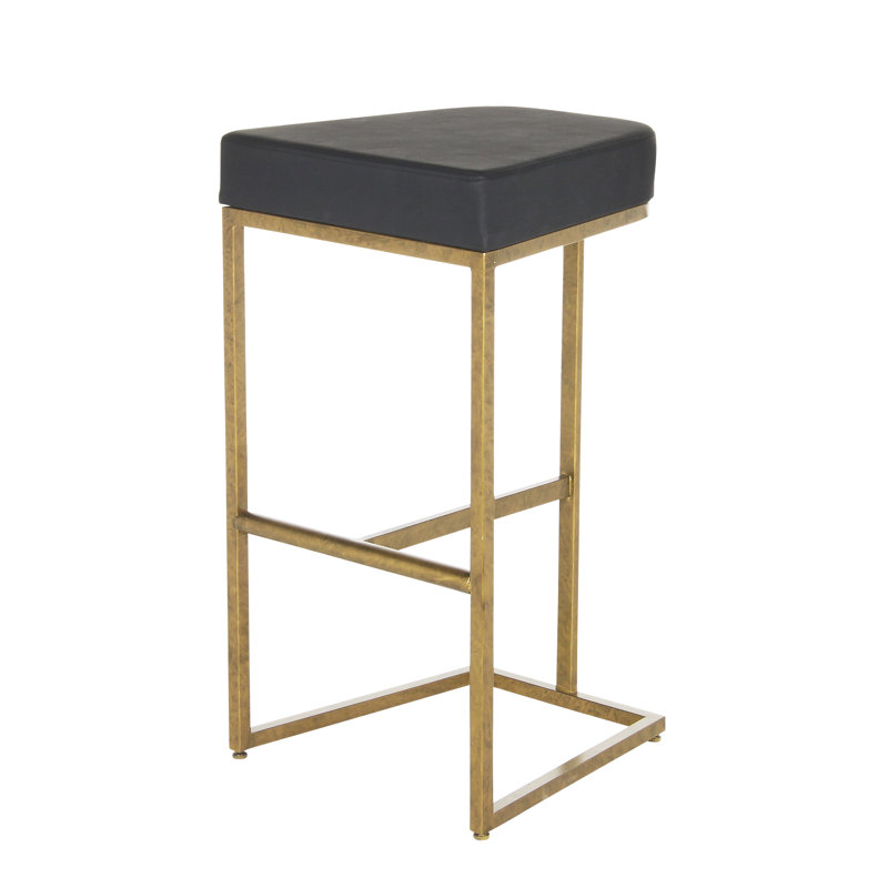 Patti's Stool, Black, Counter Stool (26'' Seat Height), Royal Gold