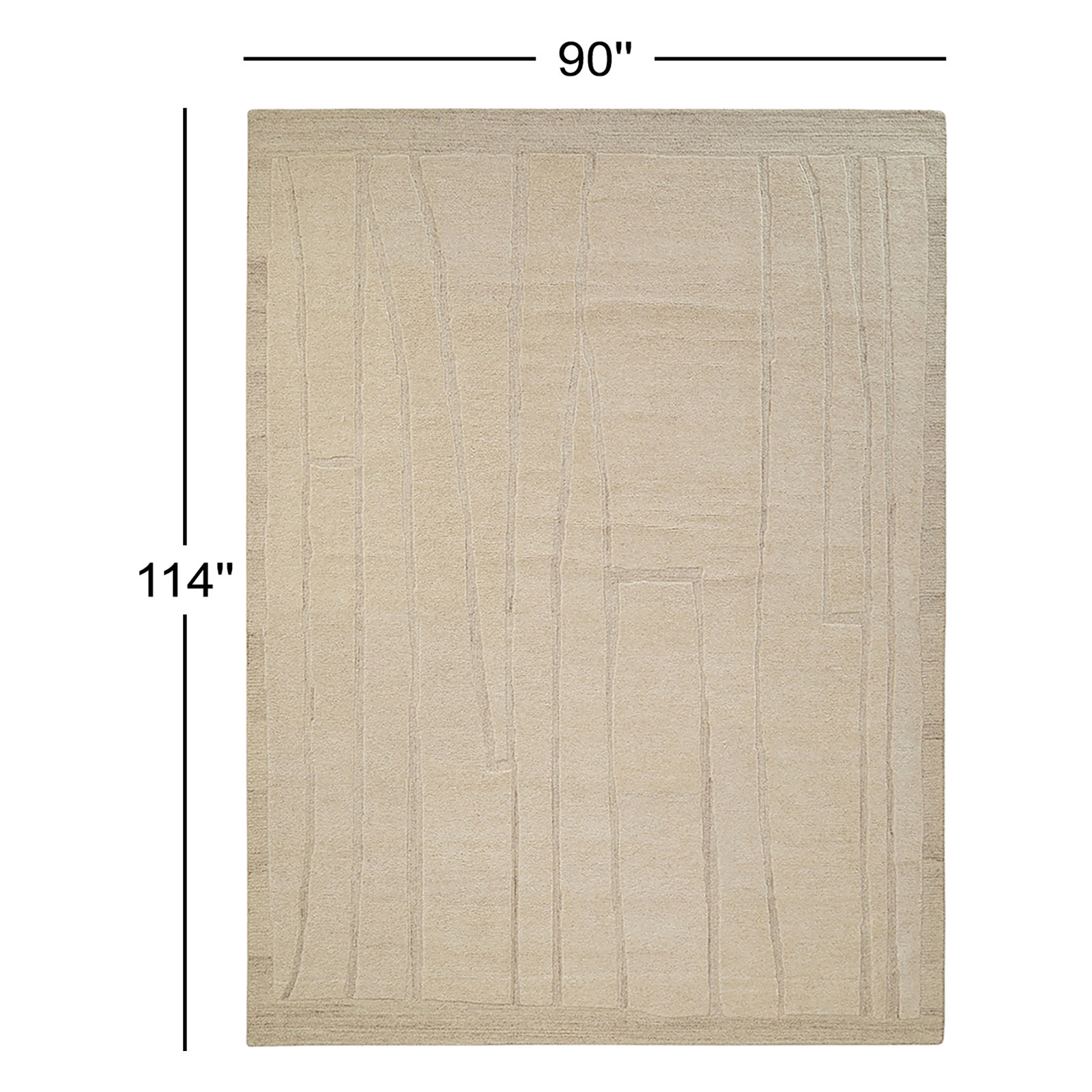 Lira Geometric Hand Tufted Wool Area Rug, Rectangle 7'6" x 9'6"