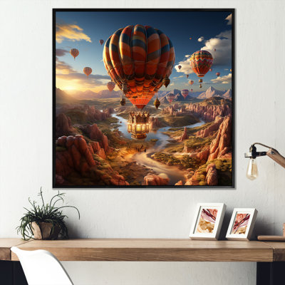 " A Fantasy Art Depiction Of Hot Air Balloons "