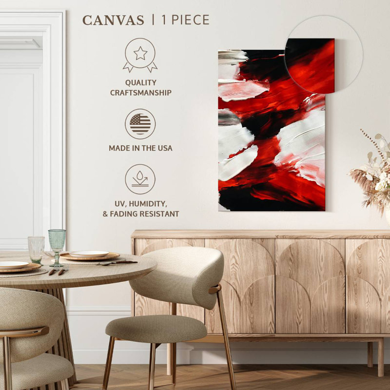 Avery Red Abstract, 24" H x 16" W
