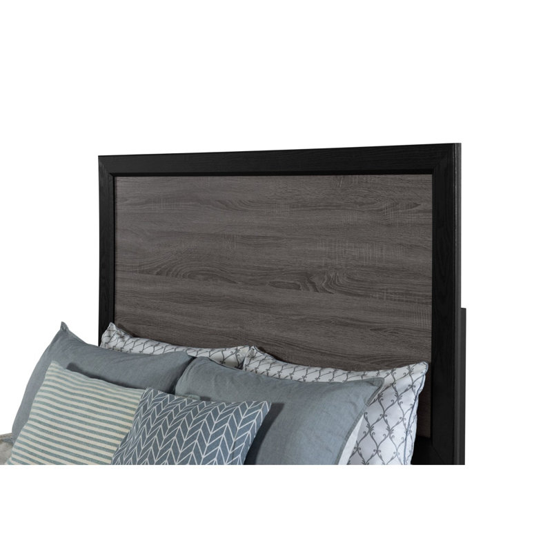 SOLUTO GREY AND BLACK TWIN BED