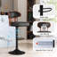 Bar Stools Set of 2 Seat Adjustable Height 62.2-85.1cm Bentwood Swivel Barstools with Back & Footrest - PU Leather Upholstered Bar Chair for Bar, Kitchen, Dining Room-522226693-529745439-529745436