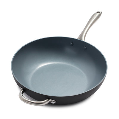 GreenPan Lima Healthy Ceramic Non-Stick Hard Anodized Wok, 12.5"