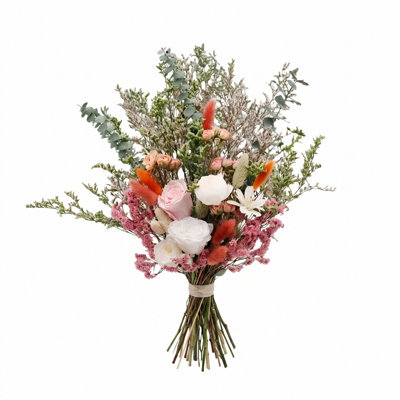 Arrangement de fleurs artificielles de fleurs de pampas séchées (vase non inclus)