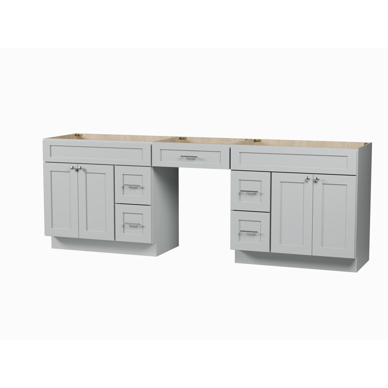 Ensemble de meuble-lavabo double 96 po Disar, Grey