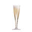 Flûte à champagne jetable en plastique et paillettes argentées