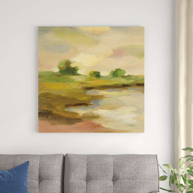 " Chartreuse Fields II ", 36" H x 36" W x 1.25" D