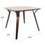 Table de salle à manger en bois de noyer et marbre texturé blanc-196588670-196588665