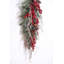Décoration de Noël festive imperméable avec baies rouges, pommes de pin et brindilles glacées