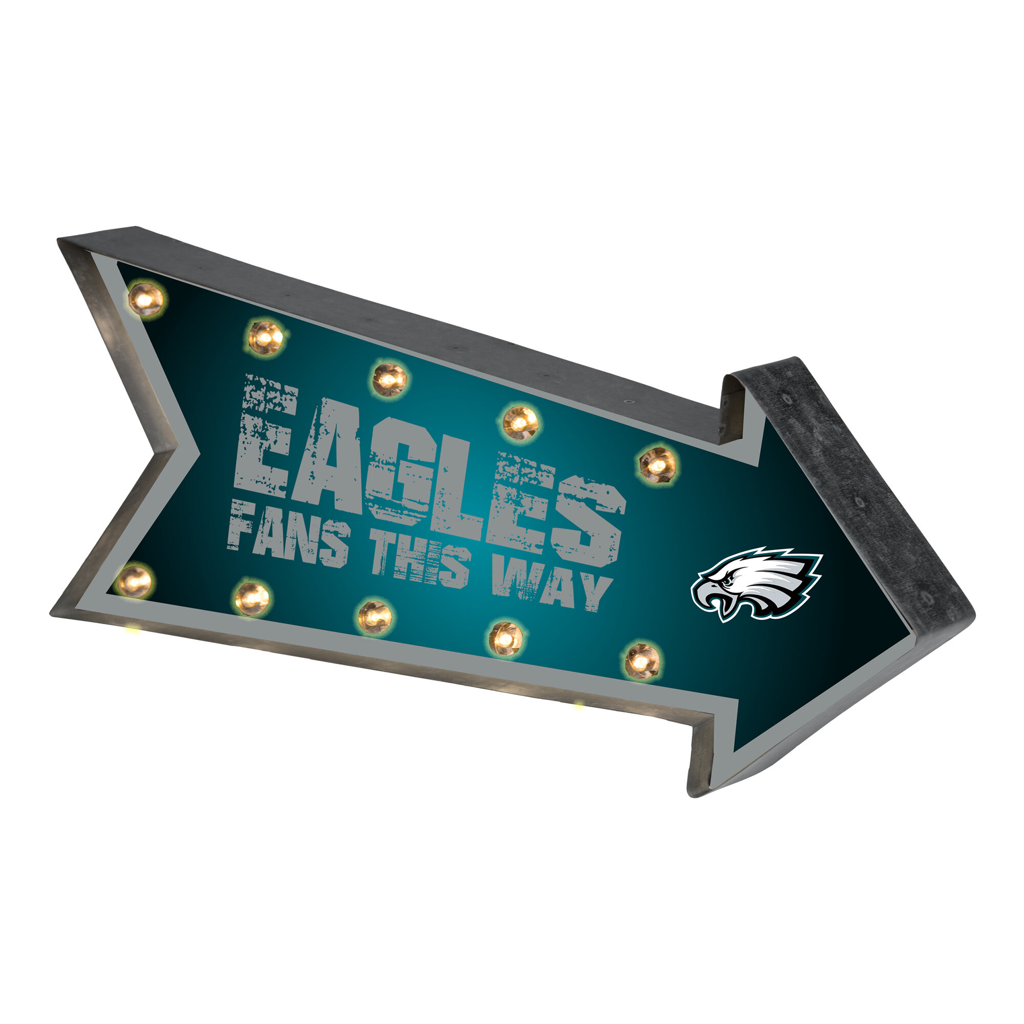 Forever Collectibles Arrow Light Up Marquee Sign, Philadelphia Eagles Wall  Décor