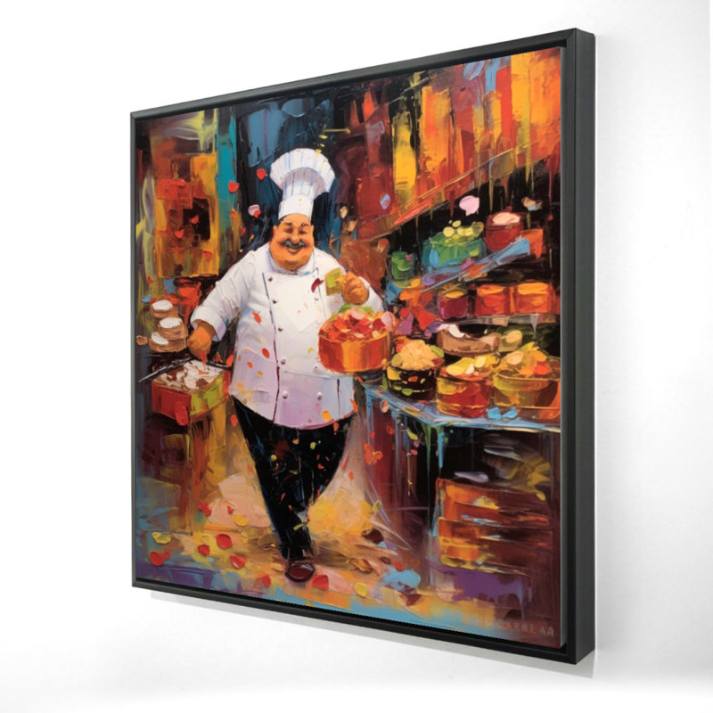 Walking Cook Print On Canvas