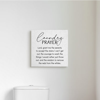 «Laundry Prayer», expression de la salle de bain, humour par lettré et doublé - Art textuel