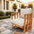 Helga 2pcs Acacia Wood Patio Outdoor Single Sofa With Cushions