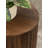 Round Ribbed Wood Drink Table-2076571536