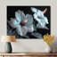 Hibiscus blanc et rose transparent - art mural hibiscus-1207215265-1236775489