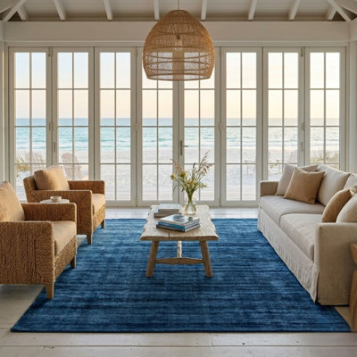 Viscose Striped Indoor Rug
