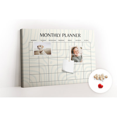 Wall Mounted bulletin board print decorative wall pin board for wall decorative corkboard Monthly planner