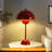 Modern Red Flower Cute Small Dome Shade Table Lamp,nordic Minimalist Mushroom Lamp Retro Nightstand Bedside Lamp Desk Lamp-129183066