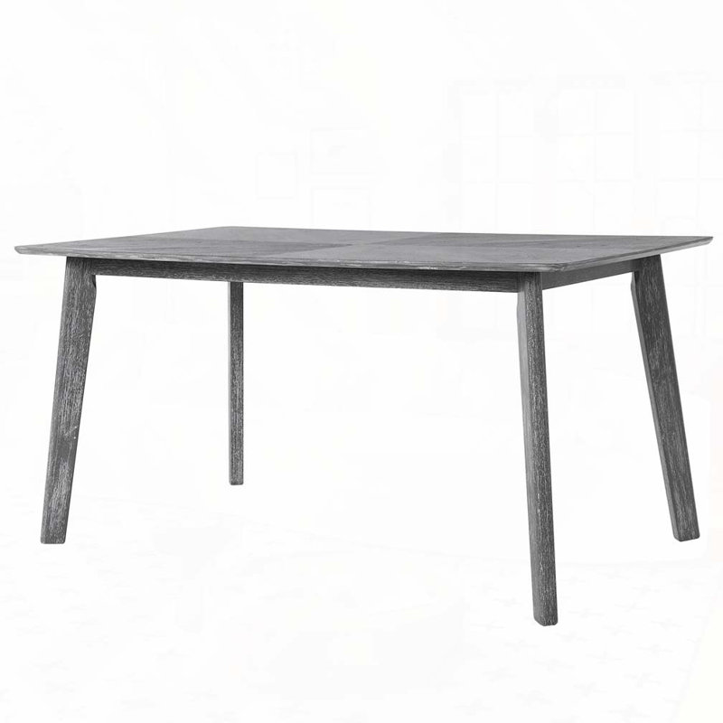 Rectangular Dining Table for 6 Person, Gray