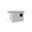 42" Round Rustic Polymer Fire Table with Propane Shelf-1100533896