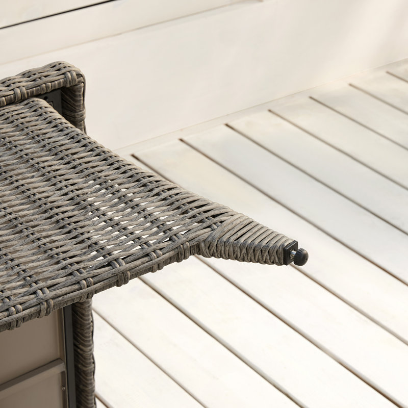 Table basse d'extérieur Keaisha, Gris (couleur mixte), Gris