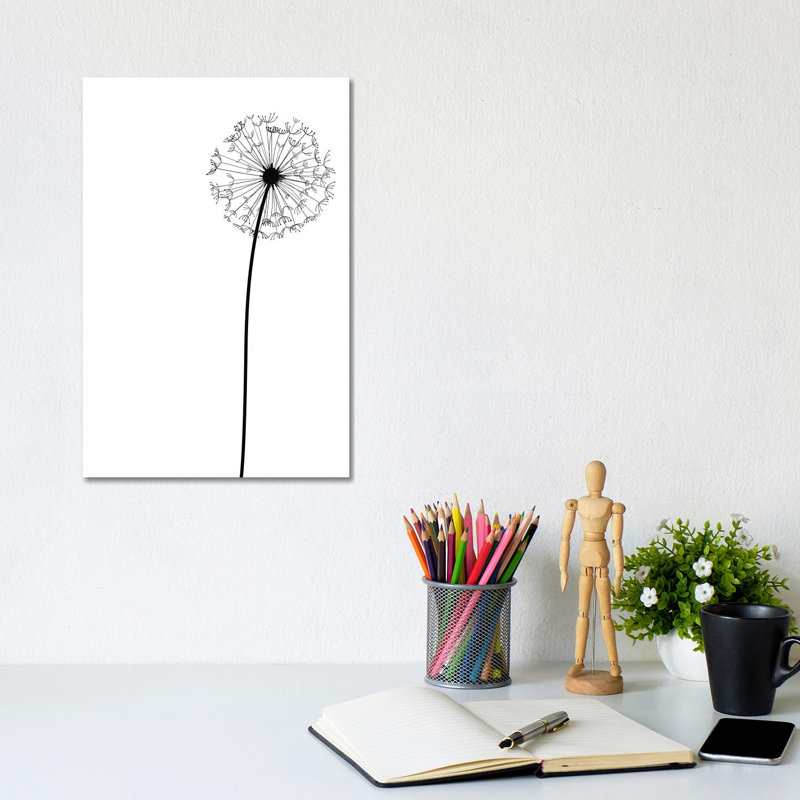 Modern Dandelion by Nordic Print Studio - Gallery-Wrapped Canvas Giclée on Canvas, Wrapped Canvas, 20.32 cm H x 30.48 cm W
