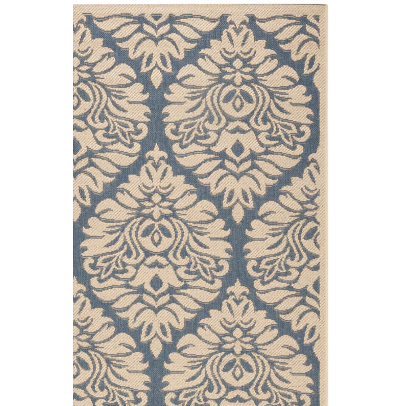 Emmanuel Linden 100 Performance Damask Indoor/Outdoor Area Rug, Rectangle 5'3" x 7'6"