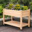 Support de jardinière en bois surélevé pour jardin, jardinière avec roulettes de rangement, patio