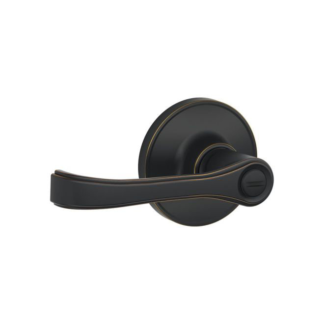 Poignée de porte avec rosette J Series, Bronze vieilli, Factice simple, null