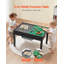 Table d'activités en bois pour enfants, plateau de table double face blocs de construction, table de jeu polyvalente avec 2 bacs de rangement pour enfants de 3 ans et plus, grand espace de rangement, cadeau pour garçons et filles, noir
