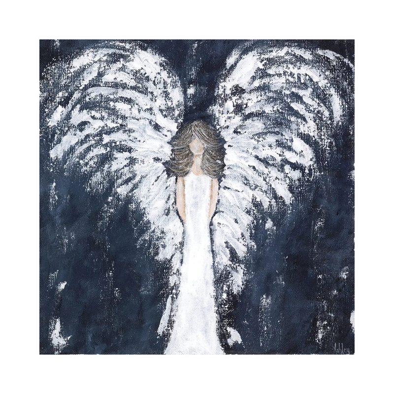 Navy Angel by Ashley Bradley - Wrapped Canvas Gallery-Wrapped Canvas Giclée, 30.48 cm H x 30.48 cm W