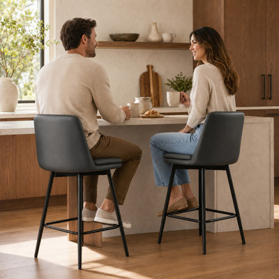 Tabouret de bar et de comptoir pivotant de 25,6 po Deboroh