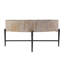 Table basse ronde en bois et fer de 38,5 po Akemi
