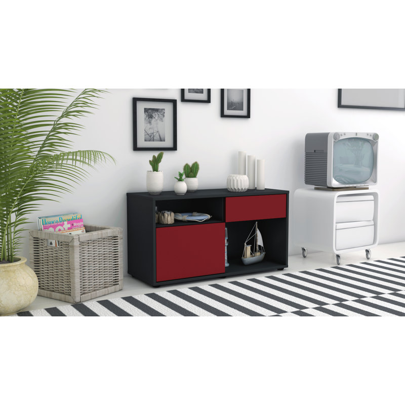Elmer 1 - Drawer Chest of Drawers, Black / Red