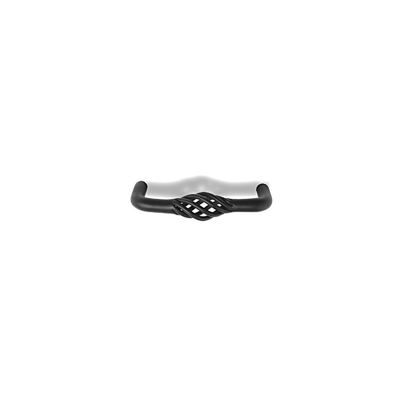 3" Rustic Bird Cage Pull Flat Black