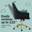 Chaise de bureau en velours Mariachristina-88632055